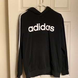 Adidas medium hoodie black with white